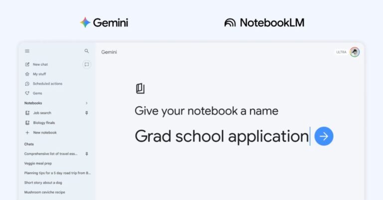 Gemini Notebooks: как организовать заметки в приложении